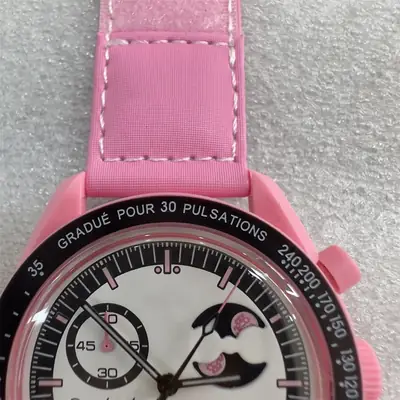 2025 Moon Landing Mission Couple Quartz Watch 40mm Multi-Function Chronograph