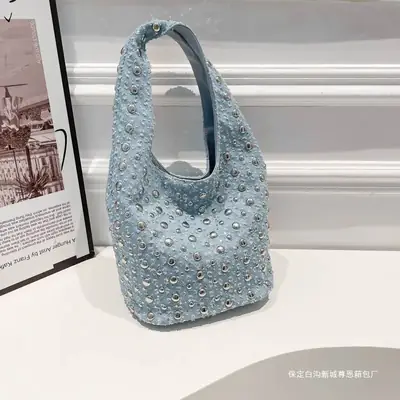 Blue Dot Rivet Women's Shoulder Bag
