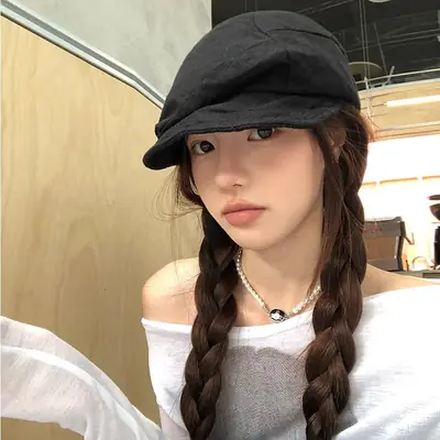 Japanese Style Cotton Linen Cloud Beret for Women