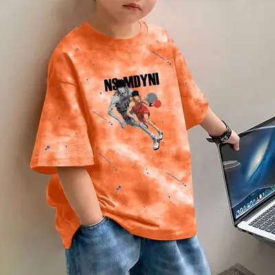 Boys Cotton Printed T-Shirt Spring Design Loose Fit