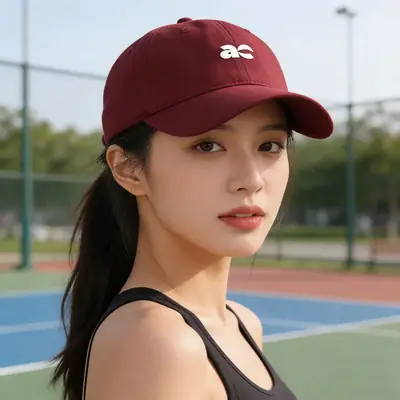 Women's Brown Plastic Hat with "The Plastisol" Embroidery