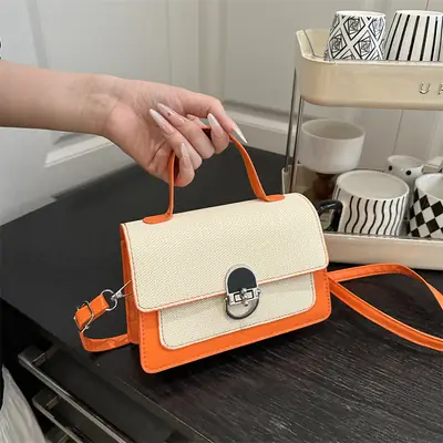 Contrast Color Square Bag Women 2025 New