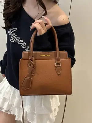 Women's Brown Leather Shoulder Bag 2025 New Arrival