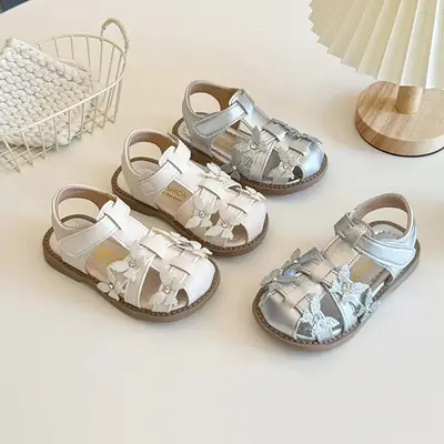 Girls' Sandals Summer New Arrival Girls' Fashion Princess Shoes Children's Toe Sandals Baby Soft Sole Toddler Shoes