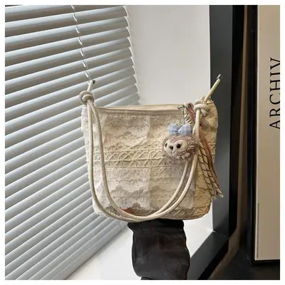 Women's Lace Embroidered Shoulder Bag 2025 New Style