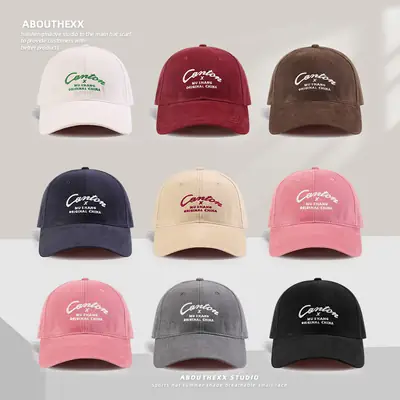 Women Navy Blue Letter Embroidered Cap