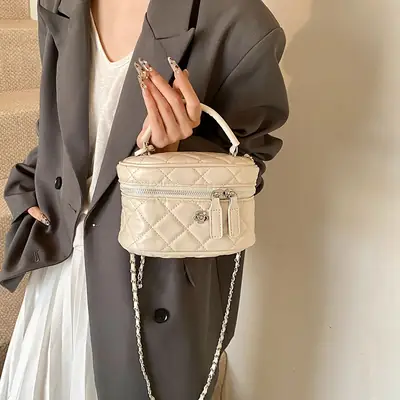 Crossbody Bag with Chain Strap Beige 2025 Design