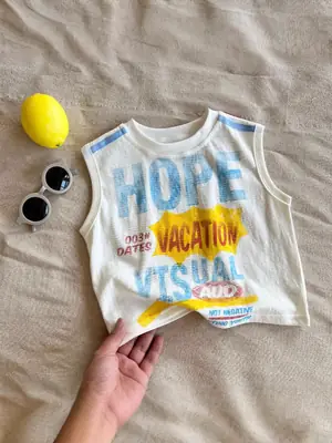 Children's T-Shirt Hope Vacation 2025 Cotton Sleeveless