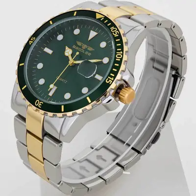 Men's Stainless Steel Water Resistant Quartz Watch