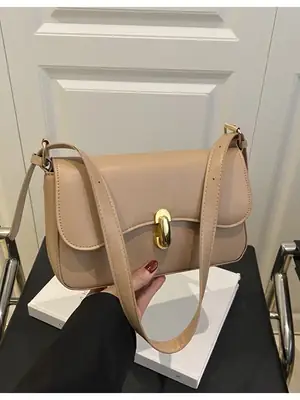 Simple Large Capacity Lock 2025 Summer New Western Style Korean Style Simple Fashion Crossbody Shoulder Small Square Bag