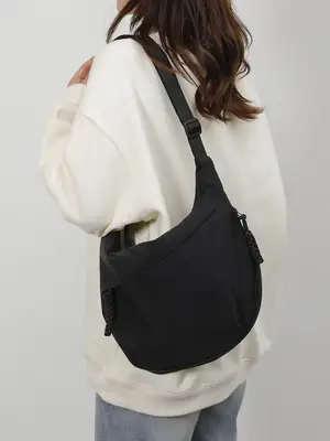 Black Nylon Crossbody Bag for Women 2025