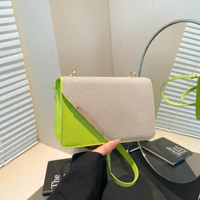 2025 Green & Beige Crossbody Bag for Women
