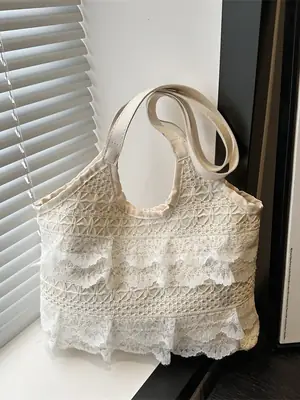 Fairy Lace Mesh Shoulder Bag Women's Large Capacity