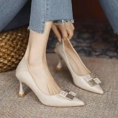 Women French Pointed Toe High Heels 2026