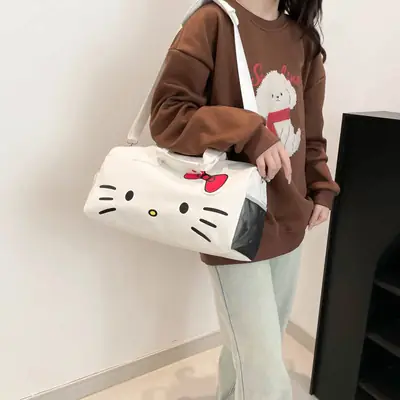 Hellokitty Cartoon Crossbody Bag with Bow