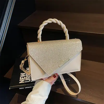 New Style Women's Gold Embroidered Crossbody Bag