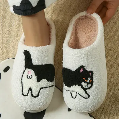 Cross-Border Shipping Cartoon Dachshund Cotton Slippers Home Cartoon Cotton Slippers Indoor Slippers Home Slippers