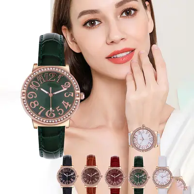 Classic White Diamond Watch Gift Set for Women