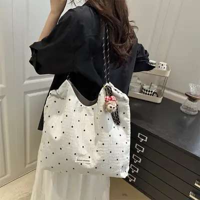 Women's Flower Chiffon Shoulder Bag Large Capacity 2025