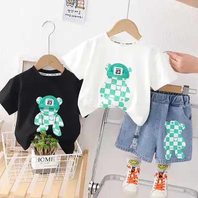 2025 Boys 2-Piece Casual T-Shirt Shorts Set