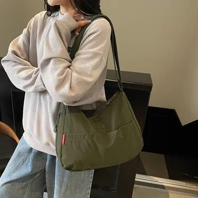 Green Minimalist Crossbody Bag for Women