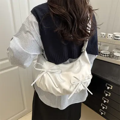 Sweet Bow Shoulder Bag for Women Spring Summer 2025