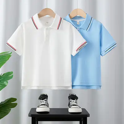 Boys Light Blue Polo Shirt 2025 Medium Large