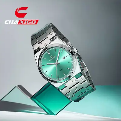 Men's Ultra-Thin Luminous Quartz Watch with Stainless Steel Band