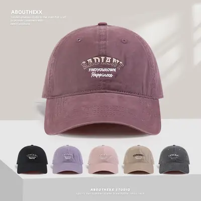 Japanese Retro Duckbill Cap Women Black