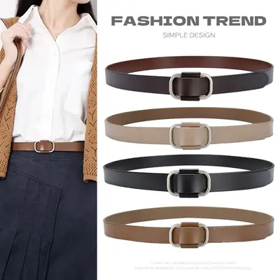 Caramel Genuine Leather Women's Belt