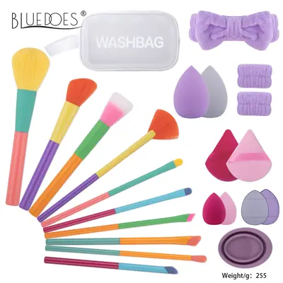 Cross-border Makeup Brushes 10 Colors Soft Wool Foundation Blush Egg Powder Puff