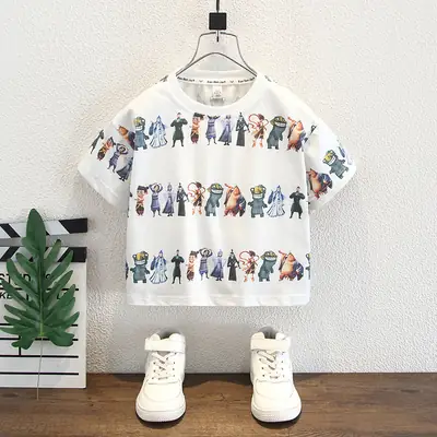 Boys Cartoon Denim Shorts 2025 Set