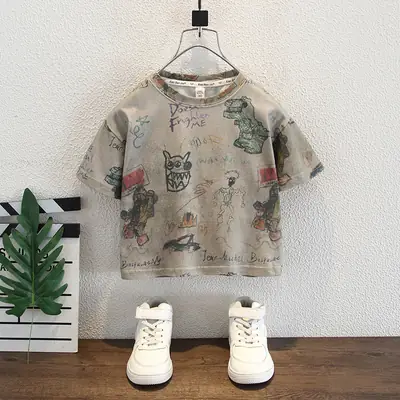 Boys Dinosaur T-Shirt Summer 2025 Kids