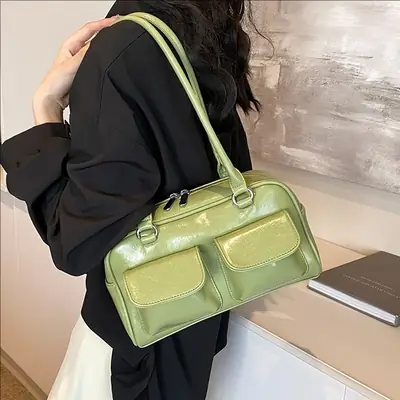 Green Korean Style Shoulder Bag 2025 New