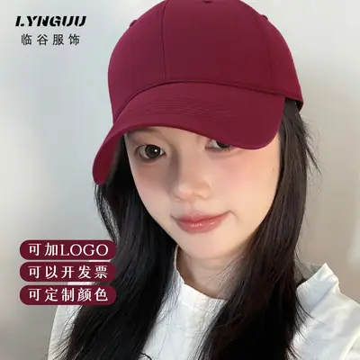 2025 Pink Pure Cotton K-Style Baseball Cap Women