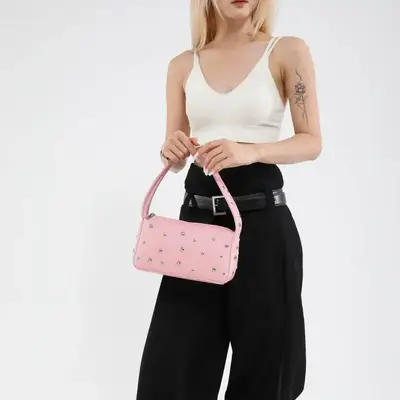 Pink Rivet Handbag Women Summer 2025