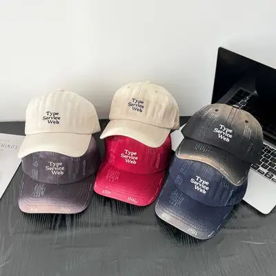 Women Baseball Caps Gradient Color Large Cap
