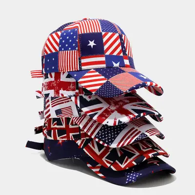 American Flag Rice Duck Cap for Men Women European Fashion