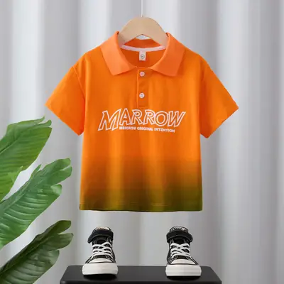 Orange Marrow Graphic Polo Shirt for Boys 2025