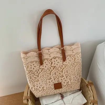 Lace Miss Tote Bag Women Large Capacity French Handheld Shoulder Bag