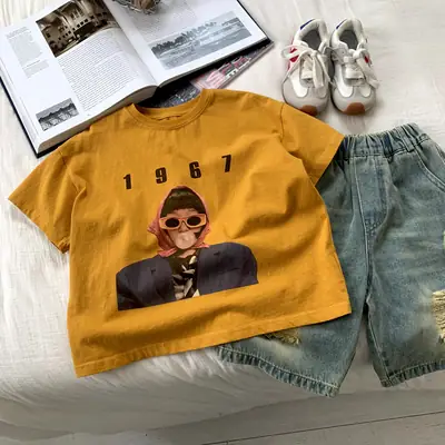 Boys Cotton T-Shirt 1987 Print Summer Wear 2025