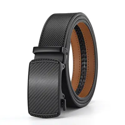 New Men's Genuine Leather Belt with Automatic Buckle