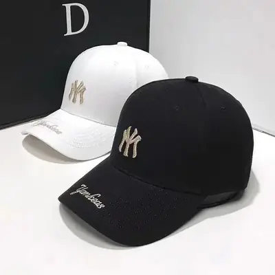 Pink NY Logo Baseball Cap for Women Summer Sun Protection
