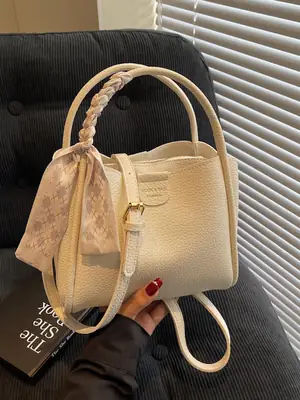 Women's Crossbody Bag Beige Lace Shoulder Crossbody Commuter Bag