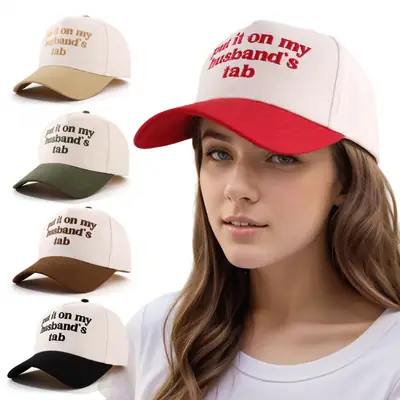 Retro Letter Embroidered Truck Driver Cap Red White