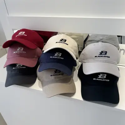 Women Letter Embroidered Beige Baseball Cap with Wide Brim