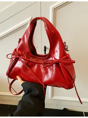 Red Korean Niche Wrist Bag for Women 2025