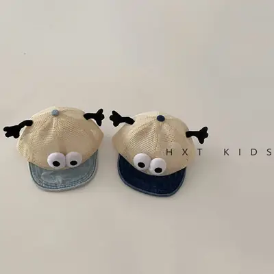 Baby Soft Brim Cap with Big Eyes & Mesh Cap
