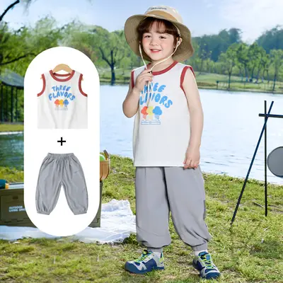 Boys Sleeveless Vest Anti-Mosquito Kids Summer Clothing
