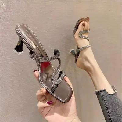 Transparent High Heel Sandals for Women 2025